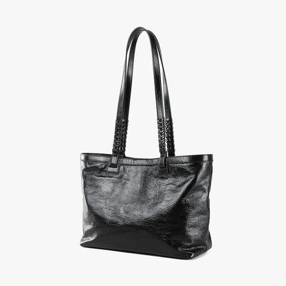 Elegant Genuine Leather Women's Handbag Commuter Tote Versatile Crossbody Purse with Feel for the Modern Professional