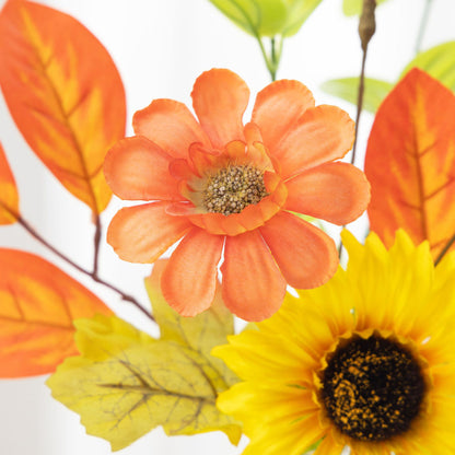 Stunning Autumn Sunflower Bouquet – Realistic Artificial Floral Arrangement for Creative and Minimalist Home Decor, Perfect for Living Room Display