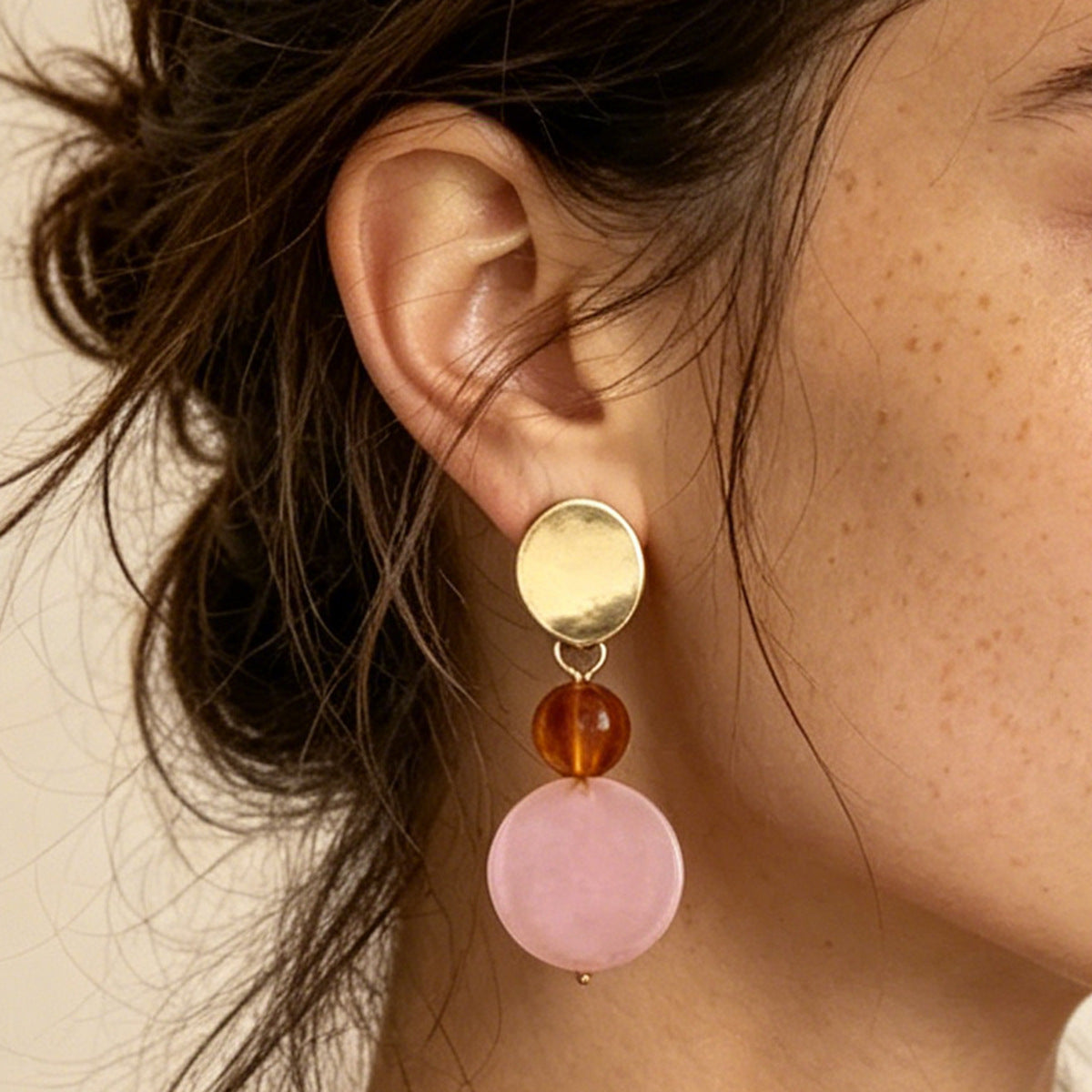 Chic Vintage-Inspired Irregular Geometric Resin Dangle Earrings for Women – Trendy, Unique, and Fashionable Statement Jewelry