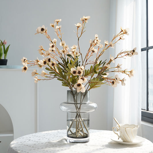 Charming Rustic Simulated Small Su Mei Floral Centerpiece - Elegant Home & Hotel Décor Piece, Perfect for Photography Props