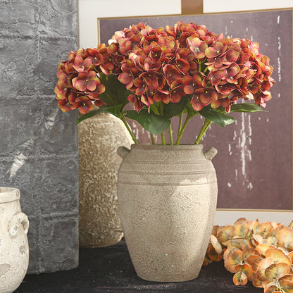 Single Stem Touch-Feel French Hydrangea - Realistic, Moisture-Retaining Artificial Hydrangea Flower for Elegant Home Decoration and Hotel Floral Arrangements