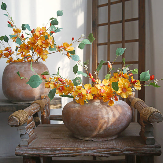 Single Stem Realistic Gansai Flower – Beautiful Artificial Floral Home Decoration for Rustic Elegance