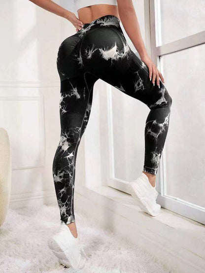 High Waisted Tie Dye Butt Lifting Yoga Leggings for Running and Fitness Comfortable Workout Pants for Yoga Gym and Everyday Use