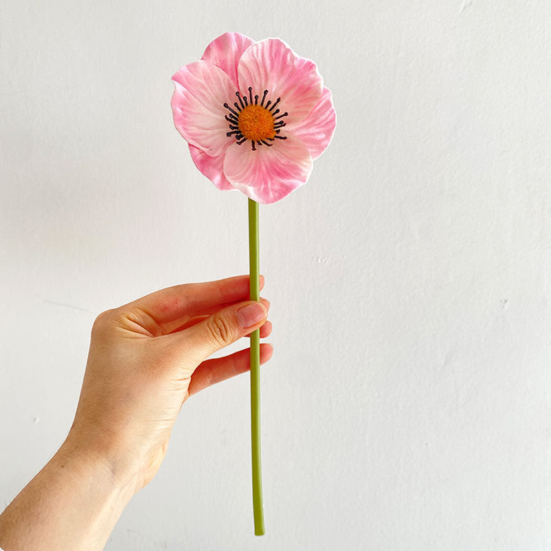 Realistic PU Mini Poppy Artificial Flowers - Perfect Decorative Flower Arrangements for Living Room & Bedroom, Ideal for Photo Props & Home Decor Accents