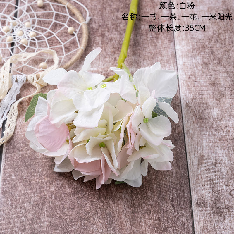 Lifelike Artificial Flowers and Plants - Korean Style Hydrangea for Home Décor, Ideal for Weddings and Celebrations - DY1-554A Craft Decoration