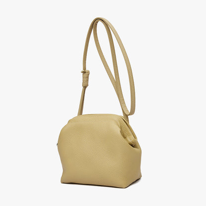 Chic and Cozy Fashion Minimalist Cloud Bag Genuine Leather Shell Bag for Women Shoulder and Crossbody Purse with Soft Touch