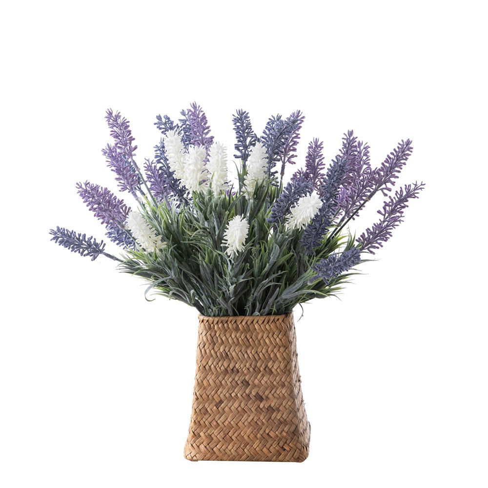 Realistic Lavender Plastic Flowers for Home Decor – Perfect for Weddings, Handheld Bouquets, and Wall Decorations – MW53458