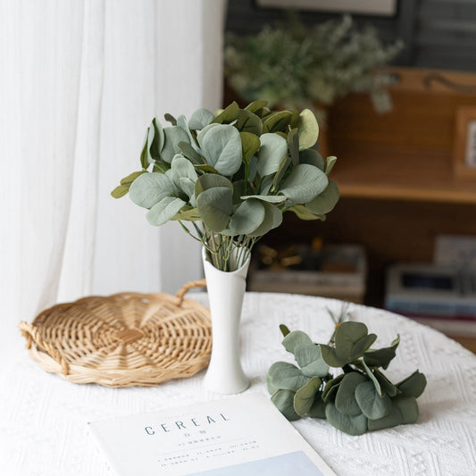 Elegant Round Sweetgum Leaf Bouquet with Faux Roses - Beautiful Home Decor for Every Space | INSPJ1023