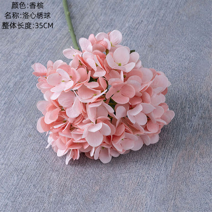 Realistic Hydrangea Macaron Floral Arrangement – Stunning Artificial Rose Plant Décor for Weddings & Events – INS Style - MW66773