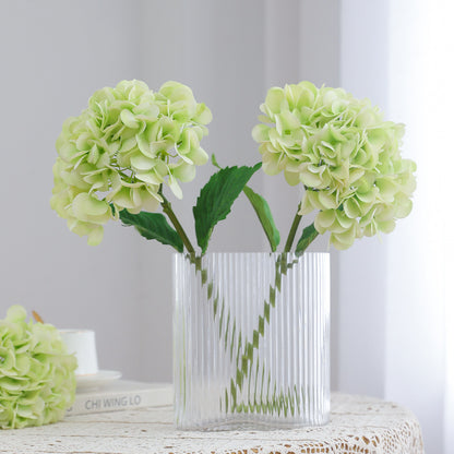 Luxurious Faux Hydrangea Flowers with Realistic Touch -  Silk Fabric Table Decor for Living Room and Dining Table - Perfect for Elegant Floral Arrangements