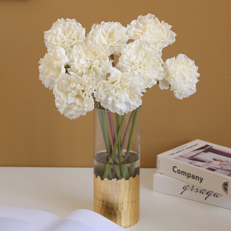 Realistic Carnation Silk Flowers - Perfect Mother's Day Gift - Beautiful Decorative Props for Photography & Living Room Decor - Vibrant Hydrangea Arrangement