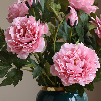 Luxury Faux Peony Flower Bouquet – Elegant Home Décor for Living Room & Bedroom, Perfect for Weddings and Photography Props