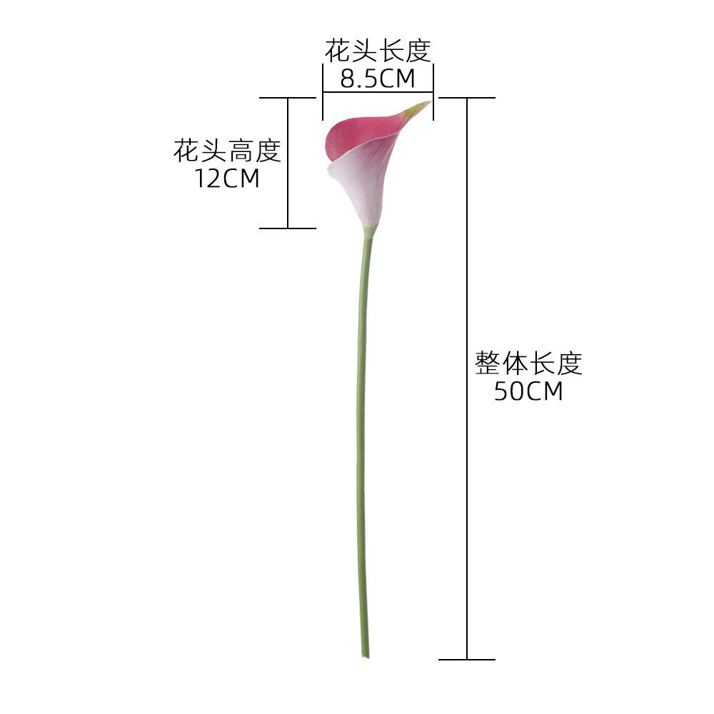 INS-Style Realistic Calla Lily PU Faux Flowers for Home Decor - Perfect for Weddings and Celebrations, MW01512Y