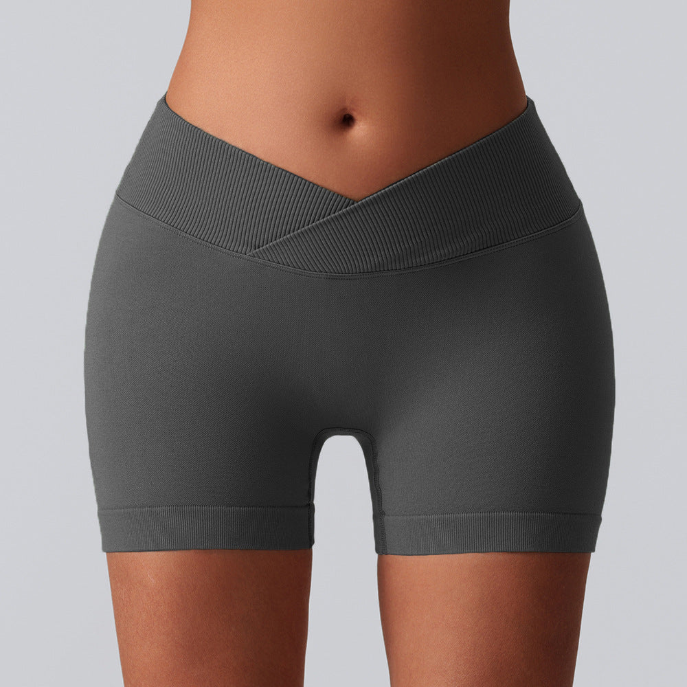 Seamless Breathable Running Shorts High Waisted Peach Lifting Yoga Pants with Three Inch Inseam for Comfort and Style