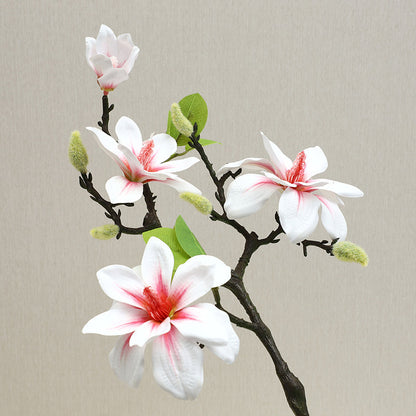 High-End Simulation Magnolia Flowers - Luxurious Home Decor for Living Room & Window Display - Elegant Faux Floral Arrangement