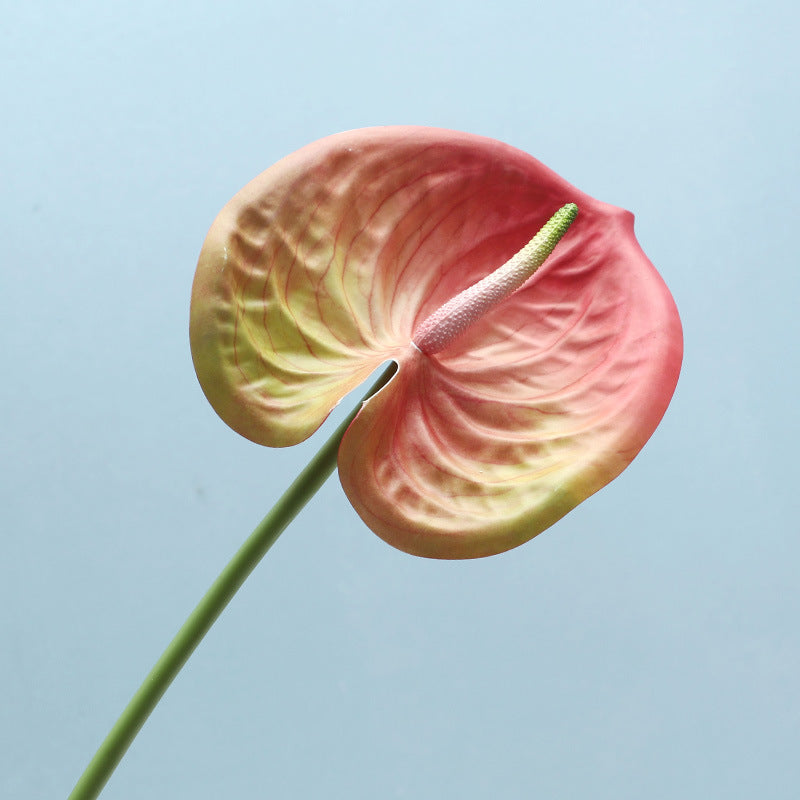 Luxurious Artificial Flamingo Pink Anthurium Flower Arrangement - Perfect for Studio Photography Props and Elegant Home Décor