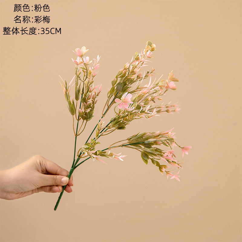 Realistic Artificial Plum Blossom Decor - Perfect for Weddings and Home Decoration, Elegant Greenery Craft, INS Style - Model MW73772