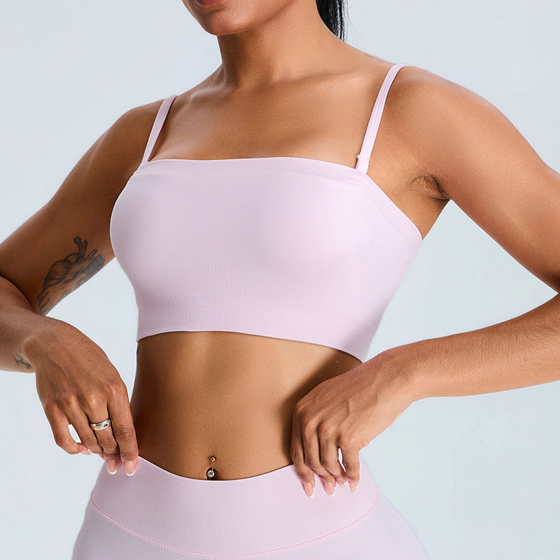 Seamless High Waisted Peach Tight Yoga Outfit Set for Women and Girls for Fitness Gym and Everyday Wear