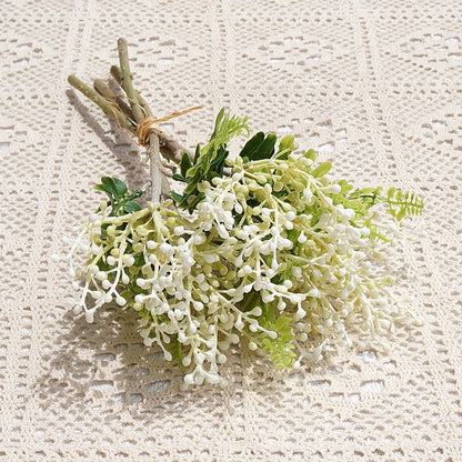 Elegant Faux Floral Bouquet with Pearls - Ideal for Home Decor, Wedding Celebrations, and Stunning Photography Backdrops