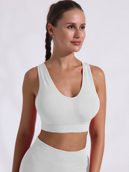 Detachable Cup Yoga Tank Top for Women Shock Absorbing Shape Enhancing Sports Bra for Running Fitness and All Day Wear