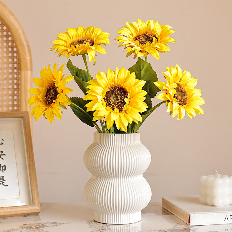 Realistic Single Stem Sunflower - Perfect for Home Décor, Wedding Decor, DIY Bouquet Arrangements, and Floral Craft Supplies