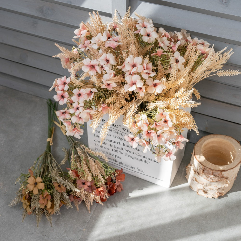 Beautiful Faux Wildflower Bouquet - Realistic Dried Flower Arrangement for Home Decor & Wedding Celebrations (Model DY1-4389)