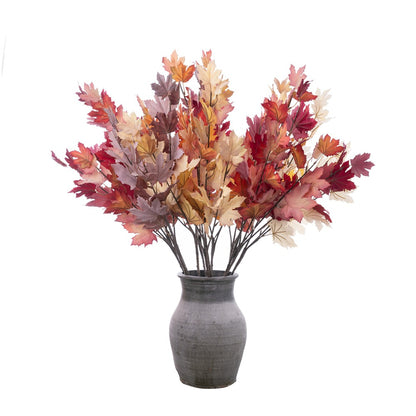 Artificial Single Stem Green Maple Leaf Flower - Perfect for Weddings and Home Décor - Durable & Realistic Faux Floral Arrangement CL12001