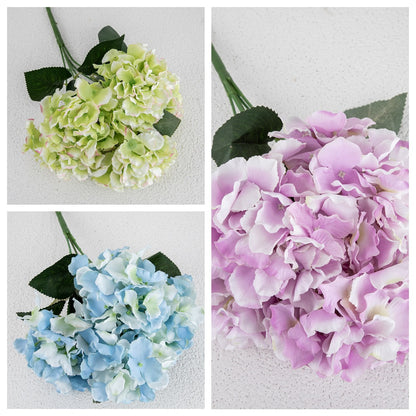 Realistic Hydrangea Faux Flowers for Home Decor - Elegant Wedding Bouquet, Aisle Decorations, and Stunning Floral Wall Arrangements (Model: MW07355)