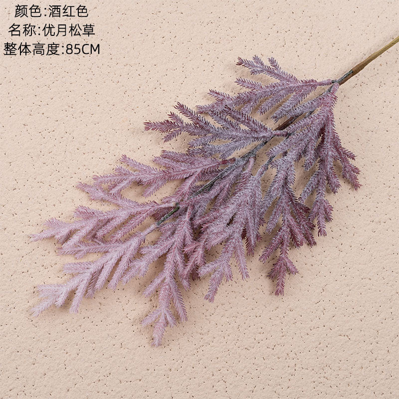 Elegant Artificial Pine and Mountain Grass Floral Arrangement for Home Decor and Weddings – Perfect for All Occasions – MW09110