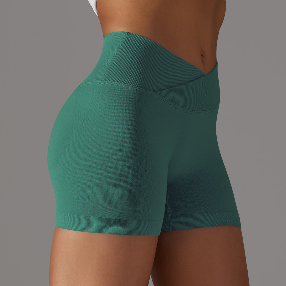 High Waisted Seamless Cross Shorts for Comfort Peach Lift Yoga Pants That Hug Your Curves Enhance Athletic Performance