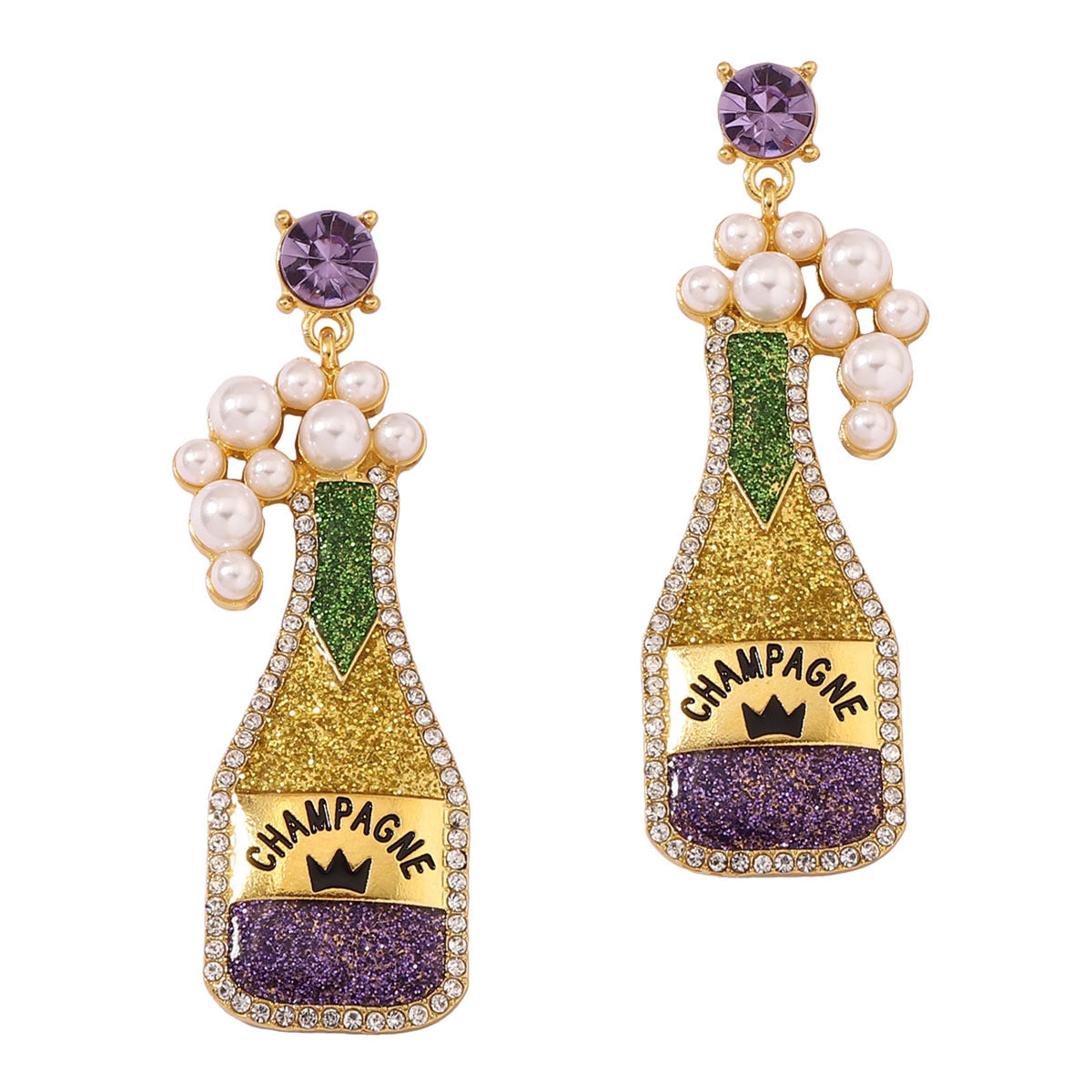 Chic Luxury Festival Cute Wine Bottle Earrings - Versatile  Arrival Studs for Effortless Style