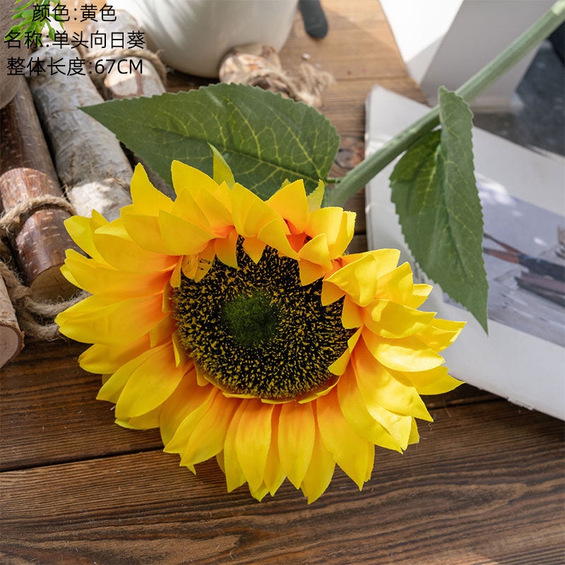 Stunning Realistic Sunflower Faux Flowers for Home Decor and Wedding Celebrations | Perfect for Year-Round Decoration | Model MW33711