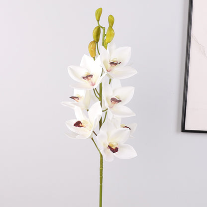 Realistic Single Stalk New Zealand Large Orchid - Perfect Indoor Decoration for Living Rooms, Wedding Celebrations, and Photography Prop