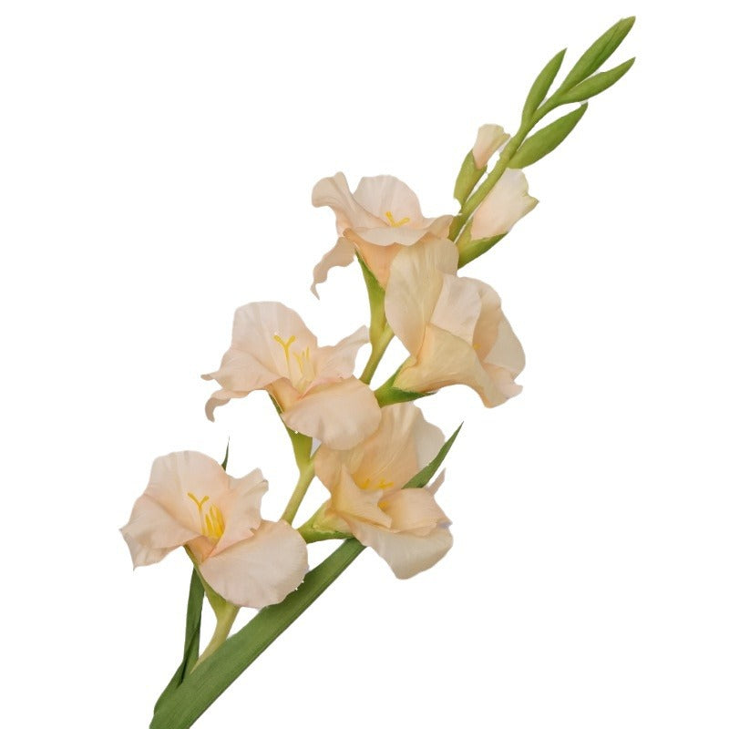 Stunning Single Stem Gladiolus Artificial Flower for Living Room Decor - Perfect for Coffee Tables, Dining Tables, Wedding Backdrops, and Photography Props