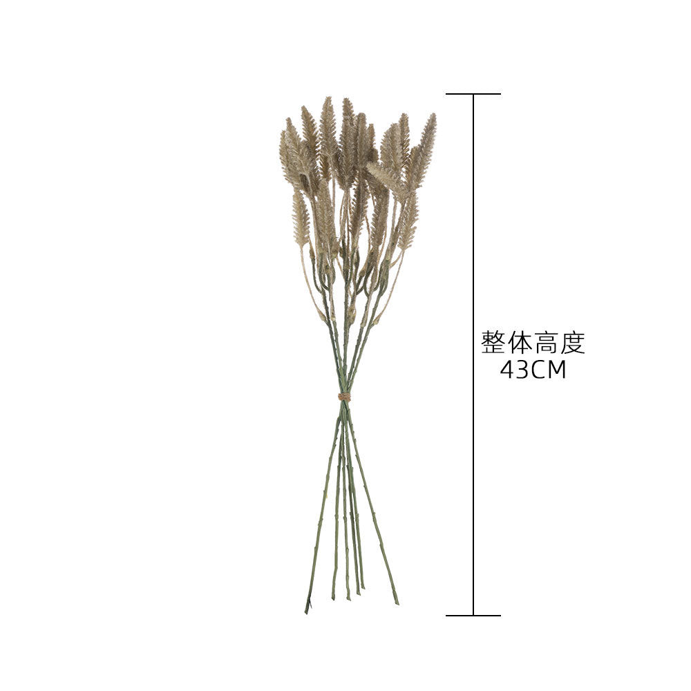 Stunning INS-Style Faux Flower Bouquet with 5 Dogtail Grasses - Perfect for Home Decor, Weddings, and Celebrations | MW85007