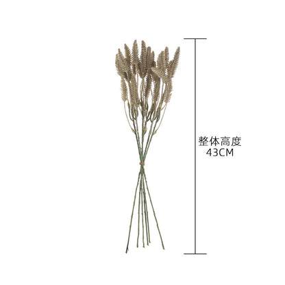 Stunning INS-Style Faux Flower Bouquet with 5 Dogtail Grasses - Perfect for Home Decor, Weddings, and Celebrations | MW85007