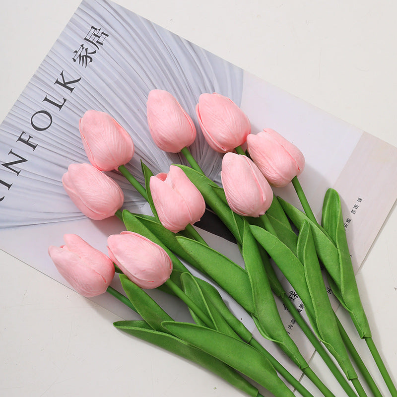 Touch Realistic Mini Tulip Faux Flowers – Perfect for Outdoor Decor, Stunning Photography Props, and Elegant Arrangements