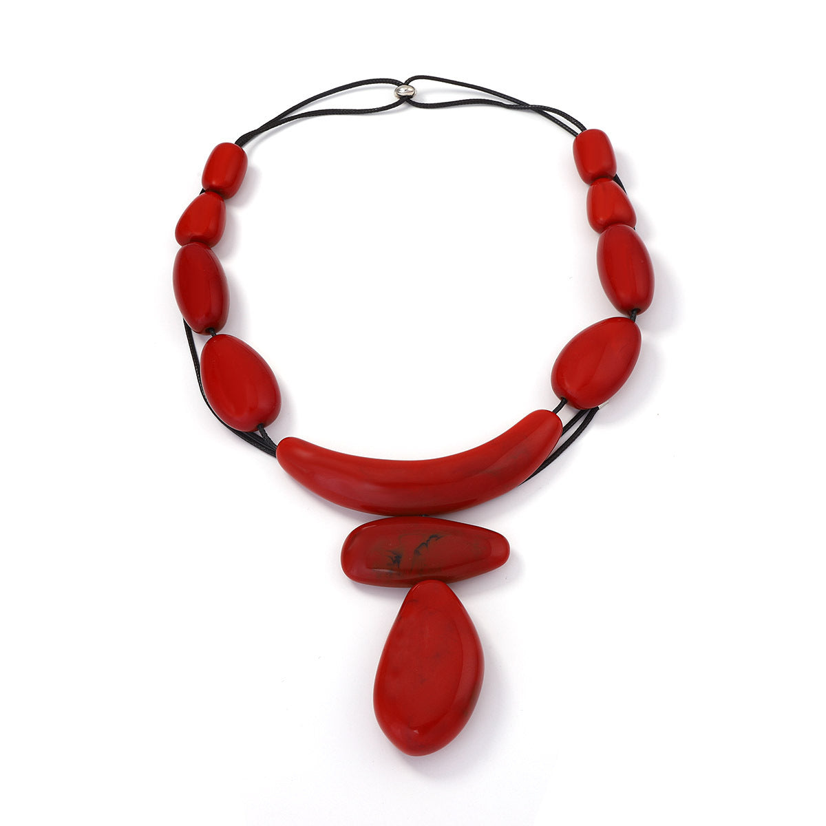 Trendy Statement Geometric Resin Long Pendant Necklace for Women - Versatile, Casual Accessory for Any Outfit
