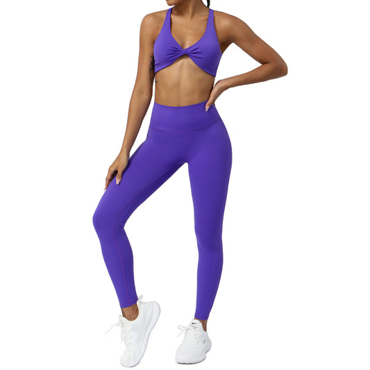 High Waisted Yoga Set for Women Sculpting Butt Lifting Running and Fitness Outfit Breathable Stretchy Activewear for All Workouts