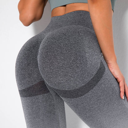 Seamless Gradient Smile Face Yoga Pants for Women High Waisted Butt Lifting Fitness Leggings for Running and Workout