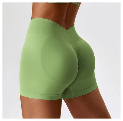 Seamless High Waisted Yoga Shorts for Tummy Control and Butt Lifting and Comfortable Exercise Shorts for Running and Workouts