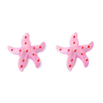 Stylish Ocean-Inspired Metal Geometric Starfish and Pentacle Earrings - Versatile Minimalist Accessories for Every Woman