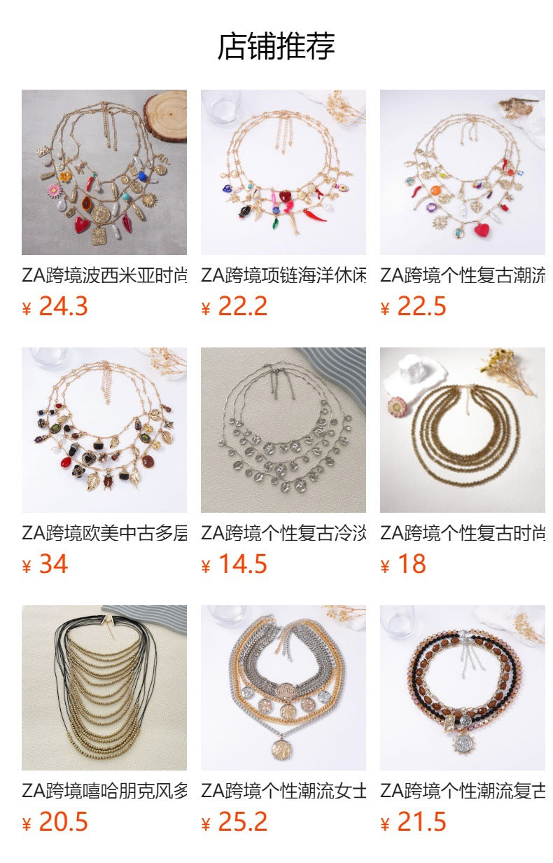 Charming Personalized Metal Chain Oil Droplet Alloy Butterfly Flower and Sunflower Imitation Pearl Pendant Necklace for Women - Unique Fashion Statement Jewelry