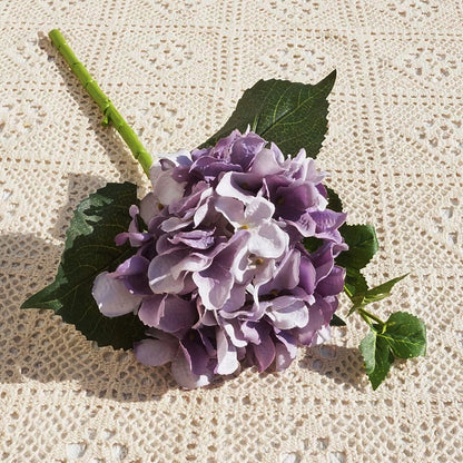 Single Stem California Hydrangea Faux Floral Decoration - Perfect for Home Decor, Weddings, and Special Occasions