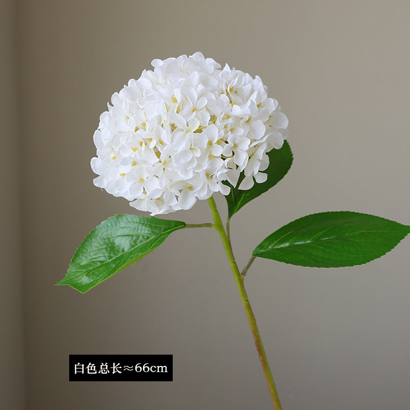 Single Stem Faux Silk Hydrangea - Elegant European Style Home Decor, Perfect for Photography Props and Floral Arrangements