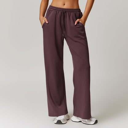 Spring Lightweight High Waisted Loose Fit Straight Leg Casual Pants Versatile and Comfortable Athletic Sweatpants for Everyday Wear