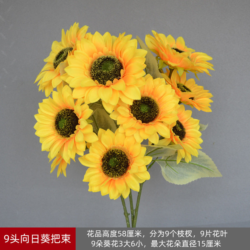 Versatile Sunflower Silk Flowers in Multiple Sizes - Elegant Single Stem Faux Floral Decor for Weddings and Home Decoration