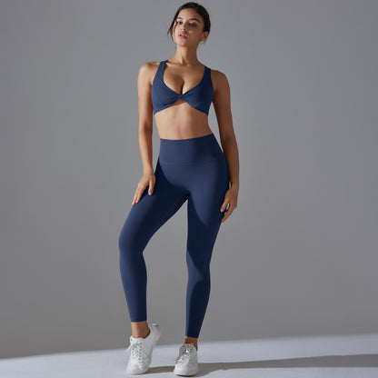 High Waisted Butt Lifting Yoga Set with Supportive Sports Bra for Running and Gym Workouts to Enhance Comfort and Style