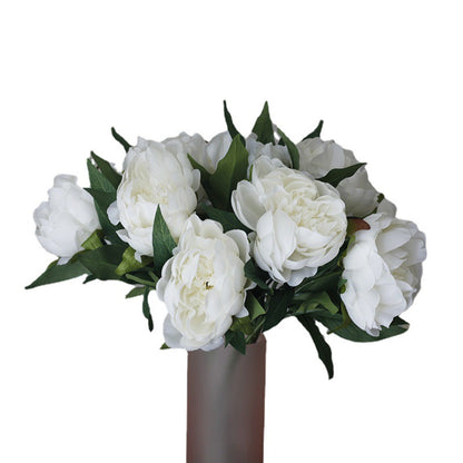 Elegant European Style Faux Peony Flower Arrangement - Perfect Home Decor, Wedding Photography Props, and Luxurious American Design with 3 Beautiful Blooms