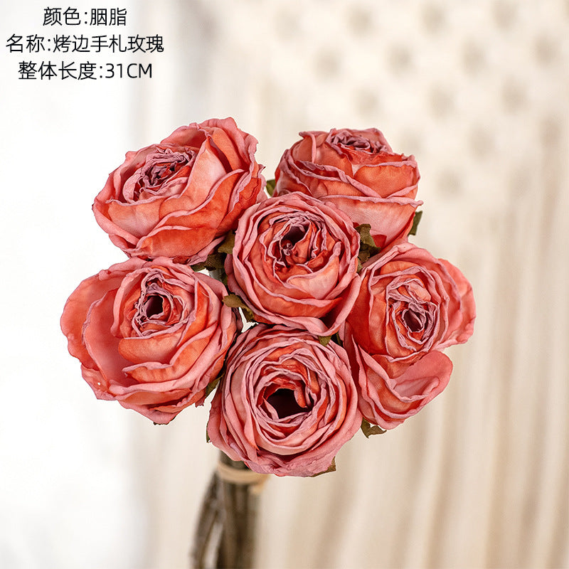 Elegant Faux Rose Bouquet for Weddings and Home Decor - Realistic Ins Style - Perfect for Celebrations and Event Styling - Model MW66786